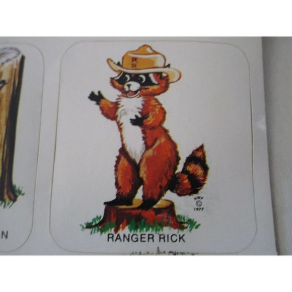 Ranger Rick and Friends 32 Stickers 1977 National Wildlife Federation Bowed GUC - Picture 8 of 15